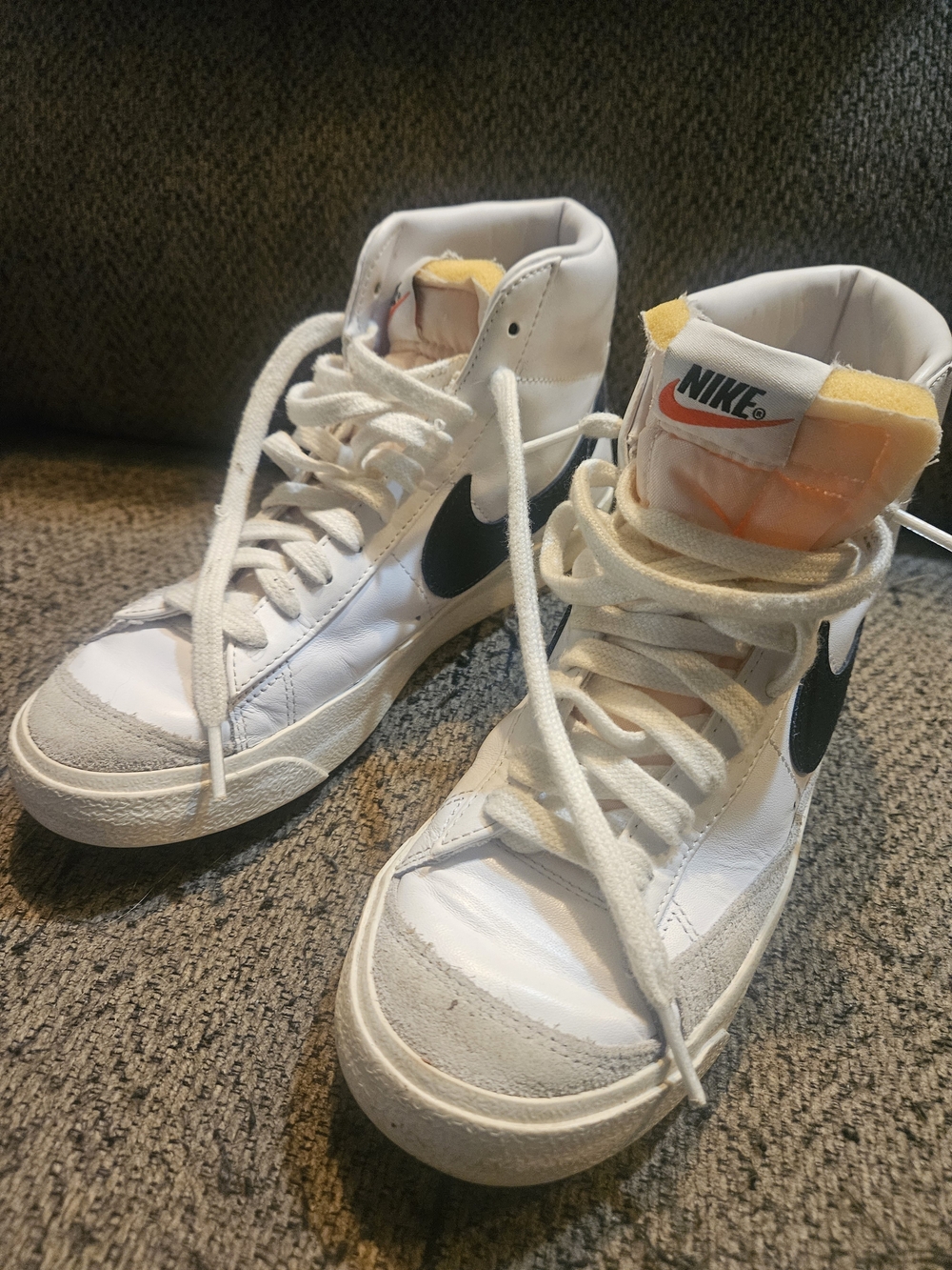 Nike White & Black High-Top Sneakers